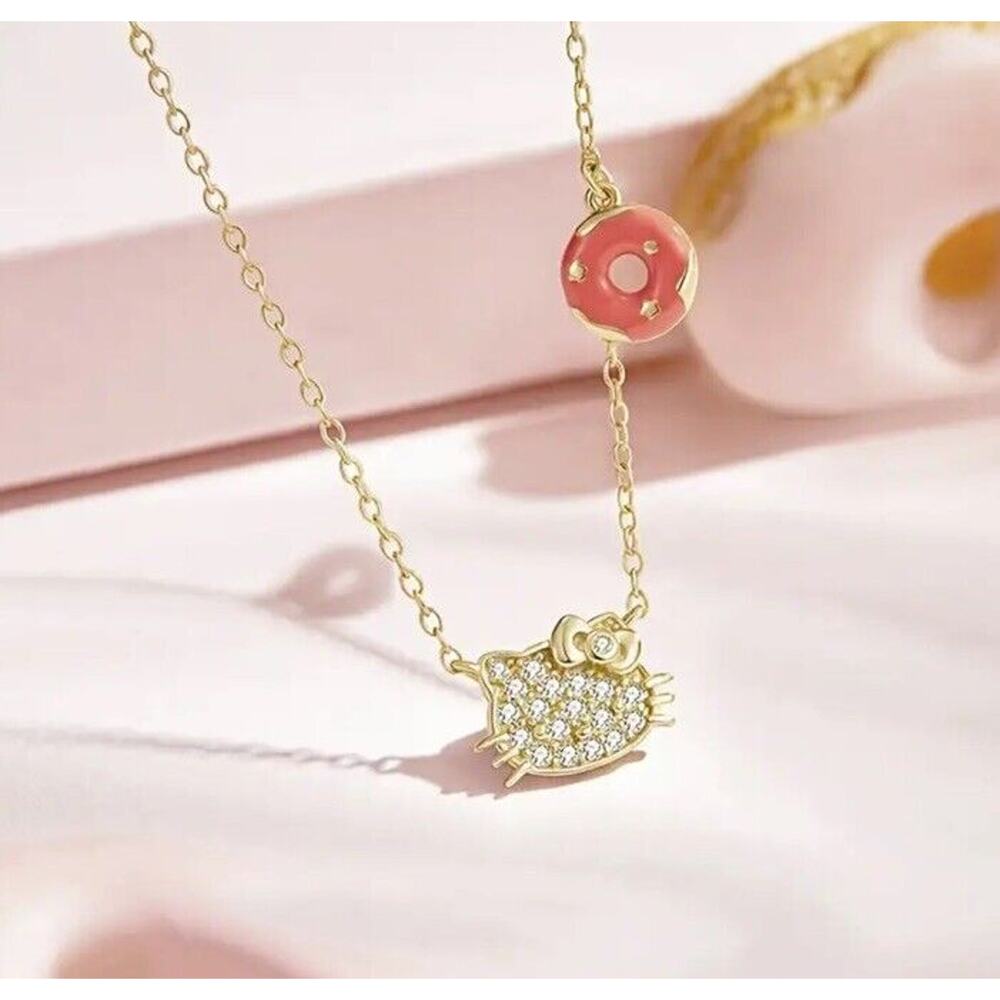 🔥Hello Kitty Pendant Necklace Cartoon Jewelry BNWT🔥